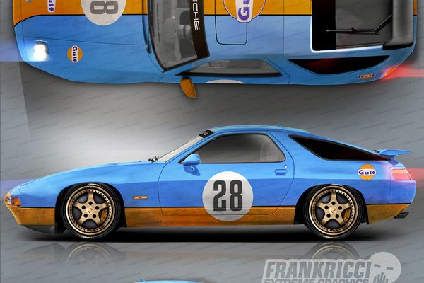 Custom Wrap Design — Porsche 928 Gulf